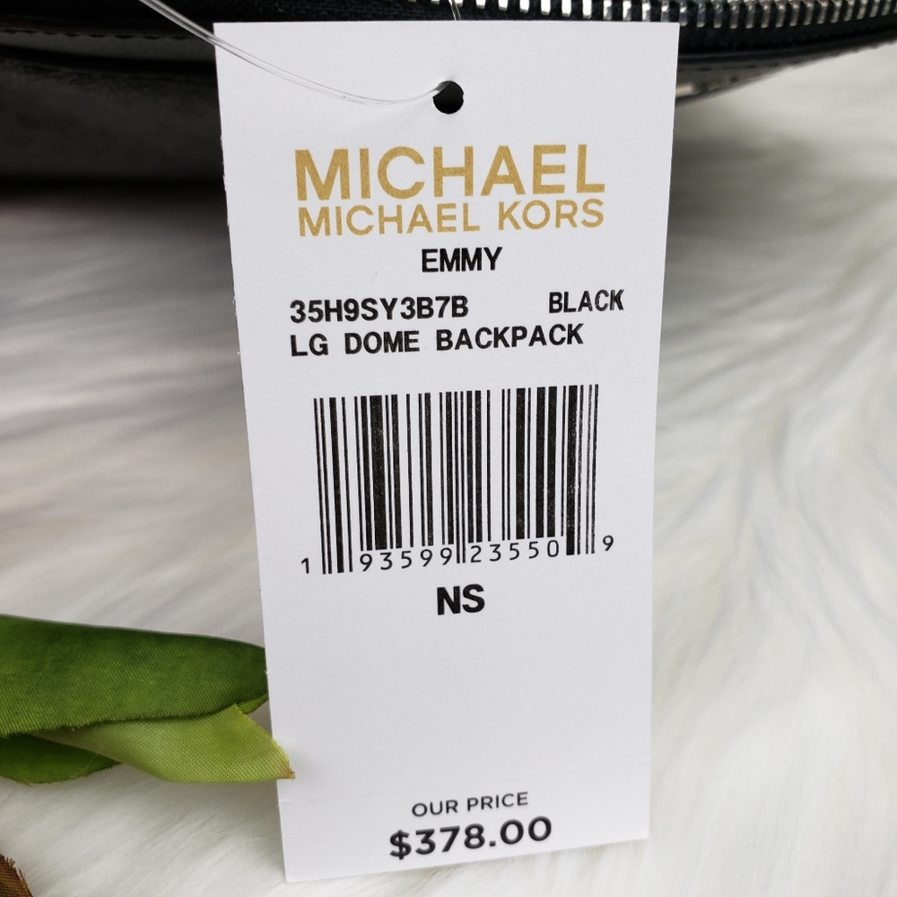 🌺NWT Michael Kors LG Emmy backpack Black bag MK - Picture 8 of 8